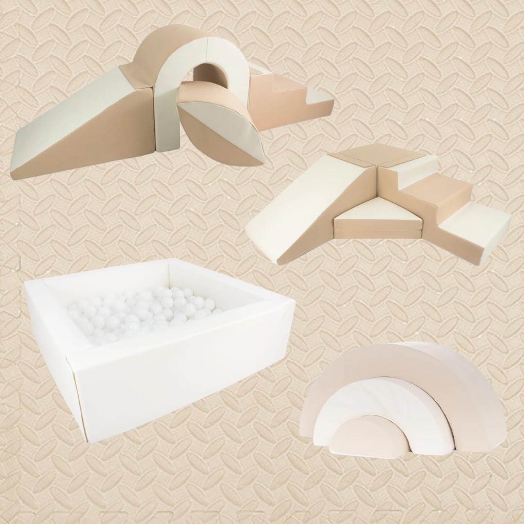 Beige & White Soft Play Equipment Adelaide Party Hire