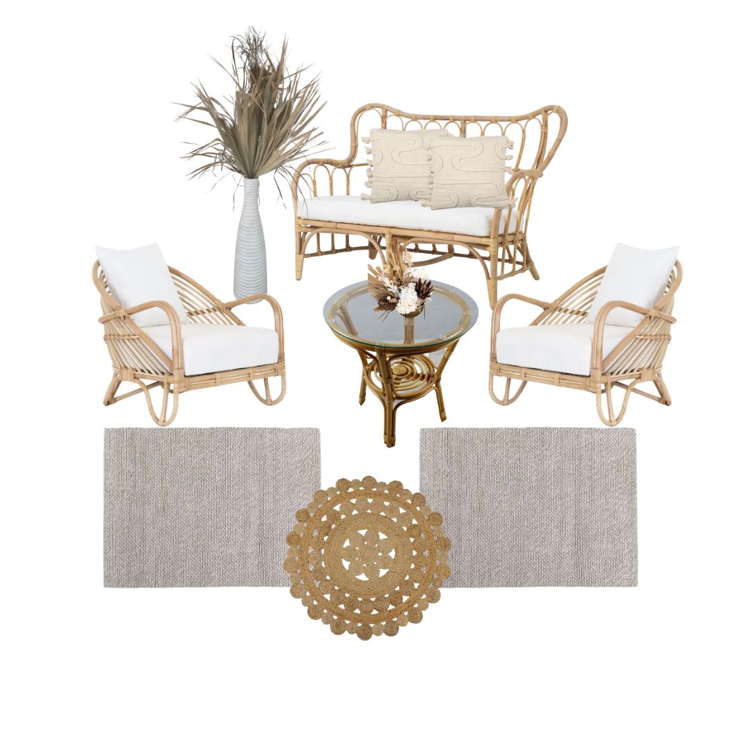 Rattan Boho Lounge Package Adelaide Party Hire