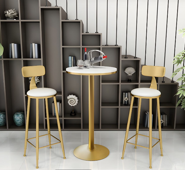 White Gold Marble Bar Table Adelaide Party Hire