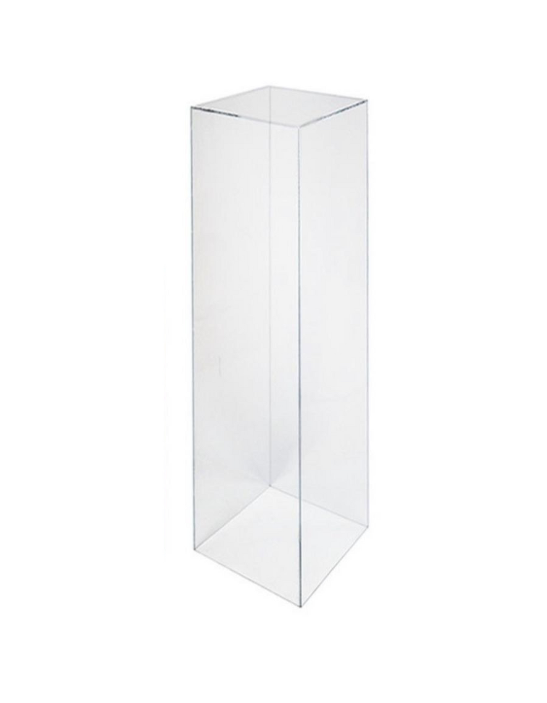 Clear Rectangular Plinth 110cm – Adelaide Party Hire