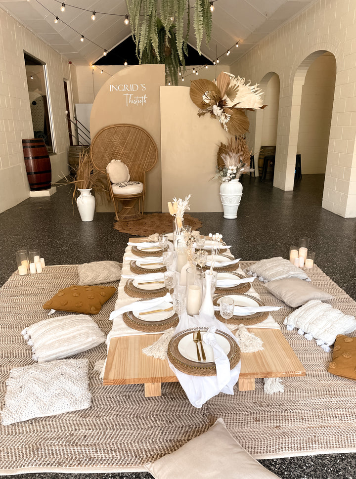 Boho Luxe Picnic – Adelaide Party Hire - Technical View